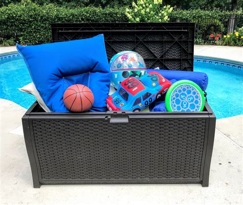 metal pool box|pool toys storage.